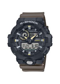 Casio G-SHOCK, Herren, Chronograph Quarzuhr, Armbanduhr, Herrenuhr,digital, Resinband, bis 20bar wasserd., taupe-schwarz, Ausgefallener 