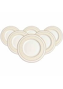 Villeroy & Boch Villeroy & Boch, Speiseteller &raquo;Speiseteller Ivoire &oslash; 27, 5 cm 6er Set wei&szlig;-gold&laquo;, wei&szlig;-gold, wei&szlig;-gold