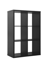 OTTO home, B&uuml;cherregal &raquo;IZOLA, Raumteiler, Aktenregal, W&uuml;rfelregal, &laquo; mit 6 oder 8 F&auml;chern, quer und hochkant stellbar, (B/T) 76x37 cm, schwarz, FSC -