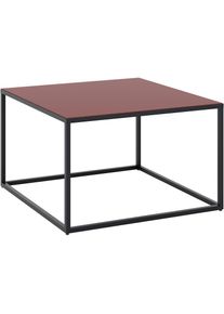 set one by Musterring, Couchtisch &raquo;Reno&laquo; 1 Stk. tlg. Ma&szlig;e (BxHxT in cm) 80 x 50 x 80, graphit schwarz/glas bordeauxrot glanz + graphit schwarz + glas 