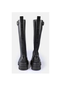 Buffalo, Damen, Stiefel &raquo;ASPHA RIDING BOOT HI&laquo; , Plateau, Langschaftstiefel, Reitstiefel mit verstellbaren Schnallen, schwarz, 41, Schn&uuml;rstiefel mit 
