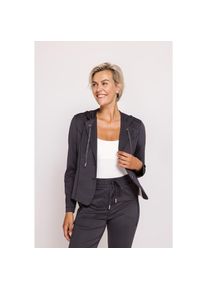 Zhrill, Damen, Kurzblazer &raquo;ZHDARCIA Blazer mit Kapuze&laquo; mit Reverskragen/Kordelzug und Kapuze, BLUE, XXL, BLUE, Sportlicher Blazer von Zhrill