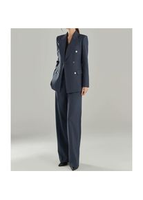 Allingentle Women's Suit Double-Breasted Pantsuit 2 Piece Peak Lapel Blazer & Pants Fashion Suit for Casual Office Customize