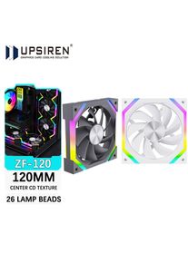 UPSIREN ZF-120 Computer Case Fan 12cm ARGB 4Pin PWM Quiet Cooling Fan 12V Large Air Volume 45CFM/600-1500RPM Use 26 lamp beads