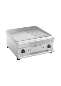 ROYAL CATERING Elektromos grill lap - dupla - 60 cm - sima &eacute;s bord&aacute;zott 6400 W RCG-60GB
