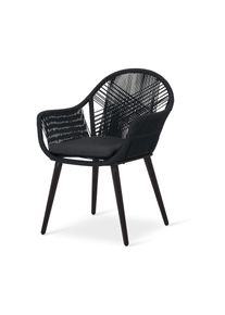 Tchibo - Keresztsz&ouml;v&eacute;sű textilh&aacute;l&oacute;s kerti sz&eacute;k - fekete