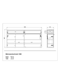 Tchibo - Mehrzweckschrank &raquo;Ameca&laquo; breit - 110x22x57cm - schwarz - Holz