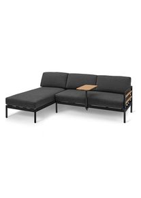 Tchibo - Premium-Garten-Lounge-Ecke &raquo;Elin&laquo; - 224,7x150,9x71,7cm - anthrazit - Aluminium / Eukalyptus-Massivholz / Stahl