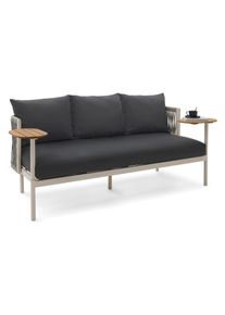 Tchibo - Gartensofa mit 2 Drehtischen - 180x91x91,5cm - anthrazit - Aluminium / Eukalyptus-Massivholz / Stahl