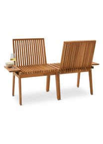 Tchibo - Flexible Plauderbank - 72x50x86,5cm - braun - Holz / Akazienholz / Stahl