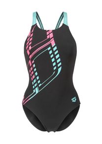 arena Str&oacute;j kąpielowy 'GRAPHIC SWIM PRO BACK' dla kobiet turkusowy / jasnor&oacute;żowy / czarny Rozmiar XS