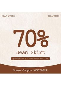 PBAP YEAR END SALE Woman Clothing Clearance, NO Return NO Refund, Shop Mindfully, Denim Skirt