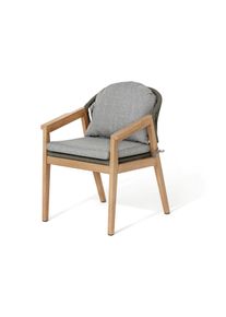 Tchibo - Komfortowe krzesło ogrodowe z plecionką tekstylną - kolor: szary/brązowy