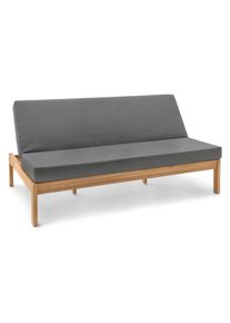 Tchibo - Ławka ogrodowa 2 w 1 ‒ podw&oacute;jny leżak - kolor: szary/brązowy