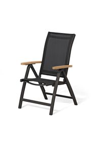 Tchibo - Krzesło ogrodowe &bdquo;Elin&rdquo; z wysokim - kolor: czarny