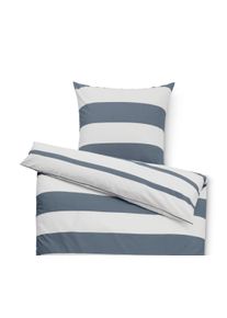 Tchibo - Pościel bawełniana premium - kolor: biały/niebieski