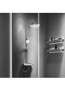 Artiviana Svago PUSH square Colonne de douche avec mitigeur thermostatique pour 3 sorties, avec tablette, R0430FA5CR,