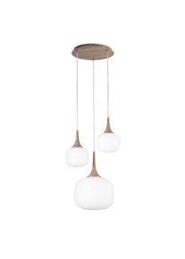Luce Ambiente Design JAIPUR Suspension ronde, 3 sources lumineuses, I-JAIPUR-S3-BCO,