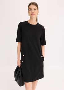 bonprix Etuikleid mit Elasthan, schwarz