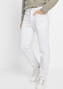 bonprix Classic-Fit-Jeans Tapered, wei&szlig;, Gr.46, Modische Stretch-Jeans mit leicht erh&ouml;hter Leibh&ouml;he und dezentem Stone-Washed-Effekt, 97% Baumwolle
