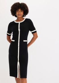 bonprix Strickkleid mit Viskose, schwarz