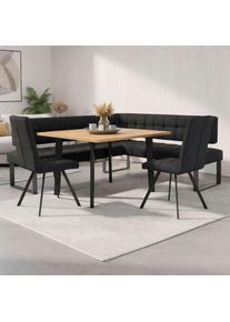 Home Affaire Eckbankgruppe &raquo;Mia Essecke, Sitzgruppe, Eckbankgruppe, K&uuml;chenbankgruppe&laquo; Set, 4er, 4 tlg. Eckbank mit Wellenfederung; Tisch in Eiche 