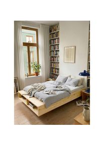 Karup Design Stauraumbett &raquo;Merge Bed Bettgestell m. integrierter Bank m. Stauraum, mehrere Gr&ouml;&szlig;en&laquo; inkl. Lattenrost, excl. Matratze, FSC -