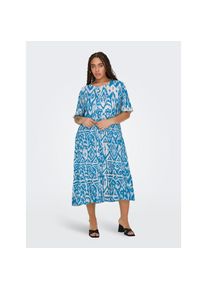 Only CARMAKOMA Druckkleid &raquo;CARMARRAKESH LIFE SS MIDI DRESS AOP&laquo; Sommerkleid blau, Gr&ouml;&szlig;e 48