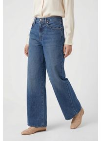 Weite Jeans Calvin Klein Jeans, Damen, Gr. 28, L&auml;nge 32, indigo julius, Denim/Jeans, Obermaterial: 100% Baumwolle, relaxed fit normal, Jeans Weite Jeans, Wide-leg-Passform