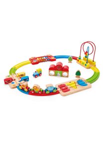 Spielzeug-Eisenbahn HAPE "Regenbogen-Puzzle Eisenbahnset", bunt, Spielzeugfahrzeuge, KinderB:56cm H:20cm, Holz, Spielzeug-Eisenbahn, aus Holz, B:56cm H:20cm