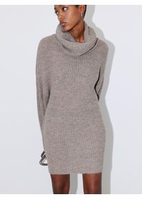 Strickpullover LEGER "Juna, LeGer by Lena Gercke", Damen, Gr. 40, braun melange, Strick, Obermaterial: 56% Polyacryl, 44% Polyamid, unifarben, loose fit ca. Mitte Oberschenkel, Rundhals, eingesetzt gerader Abschluss, Pullover Strickpullover, Loose fit mit Rundhalsausschnitt