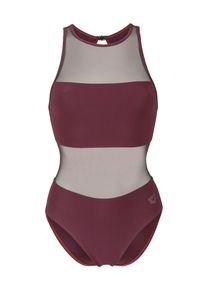 arena Str&oacute;j kąpielowy 'MESH PANEL VENT BACK' dla kobiet czerwone wino Rozmiar XS