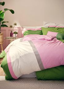 P&aring;slakanset av bomullsblandning - rosa - storlek 135x200 cm - bonprix