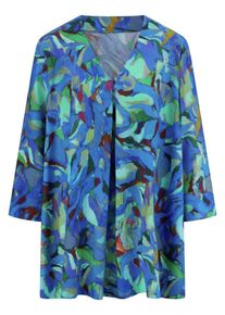 Emilia Lay - Long-Bluse, blau, Gr. 50, Viskose