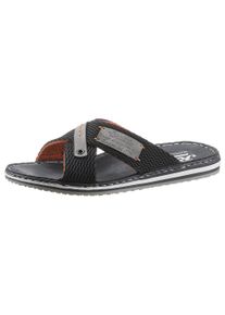 Rieker M&aelig;nd Pantoletter navy / lysegr&aring; / orange St&oslash;rrelse 46