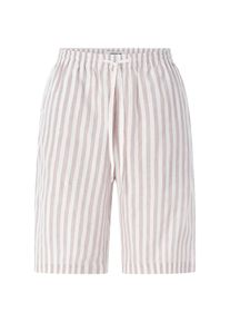 CARE BY ME Damenshorts gestreift Natur-Wei&szlig; S