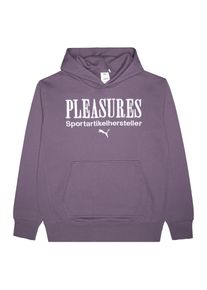 Puma M&auml;n Sport sweatshirt m&ouml;rklila / vit Storlek M