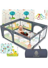 EveryKip Baby Laufstall | grau