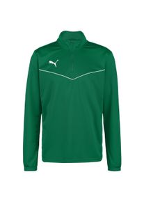 Puma M&auml;n Sport sweatshirt 'Team Rise' gr&auml;sgr&ouml;n / vit Storlek M