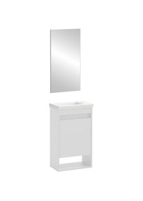 Welltime, Badezimmer-Set &raquo;Avio Badezimmer-Set&laquo; 2 Stk. tlg., mattwei&szlig;, FSC -zertifizierter Holzwerkstoff,