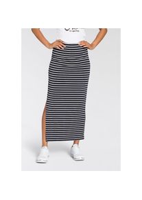 Kangaroos, Damen, Jerseyrock mit klassischen Querstreifen, marine, 34, marine, Langer Strandrock von Kangaroos