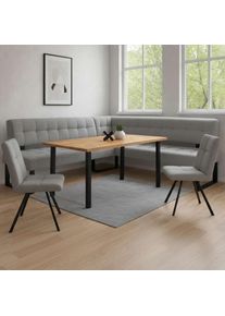 Home Affaire, Eckbankgruppe &raquo;Mia Essecke, Sitzgruppe, Eckbankgruppe, K&uuml;chenbankgruppe&laquo; Set, 4er, 4 tlg. Eckbank mit Wellenfederung; Tisch in Eiche 