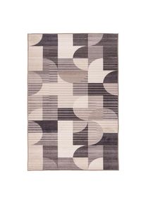 Kayoom, Teppich &raquo;Bluster 425&laquo; rechteckig 7 mm H&ouml;he Kurzflor, Wohnzimmer, Taupe, Polyester, B : 200 cm 1 Stk. - 7 mm