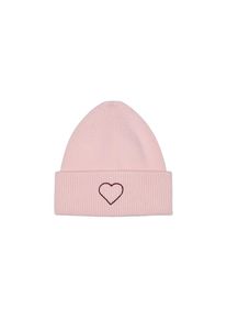 Only, Damen, Beanie &raquo;ONLALPHA LIFE EMBROIDERED RIB BEANIE CC&laquo;, Chalk Pink Detail:CABERNET EMB., Chalk Pink Detail:CABERNET EMB., Strickm&uuml;tze von Only
