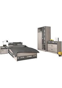 Parisot, Jugendzimmer-Set Set, 5 tlg., grau, grau