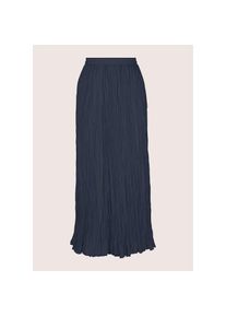Madeleine Mode MADELEINE, Damen, Midirock &raquo;Plisseerock Maxi-Rock mit Crash-Plissee&laquo; Crash-Plissee, marine, 38, marine, Wadenbedeckend mit 86 cm L&auml;nge