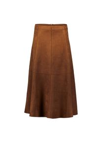 Zero, Damen, Midirock &raquo;Midirock in Velourlederoptik&laquo;, Bright Tobacco, 36, Bright Tobacco, Passform: Figurbetont