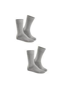 Hudson, Herren, Socken &raquo;Socke Only 2-Pack&laquo;, Silber 0502, 39-42, Silber 0502, Gek&auml;mmte Baumwolle