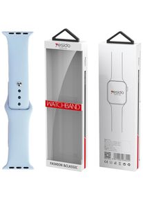 Yesido WB44 Silikonarmband f&uuml;r Apple Watch S 38/40/41 (97+110) #65 BLAU (41 mm, Silikon), Uhrenarmband, Blau