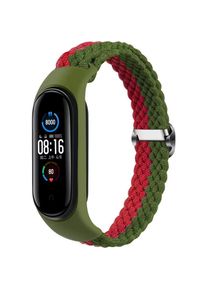 OEM Smart Band M5/M6/M7 GR&Uuml;N-ROT Geflochtenes Armband (Nylon), Uhrenarmband, Mehrfarbig